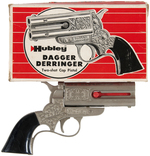 HUBLEY "RODEO & DAGGER DERRINGER" BOXED CAP GUN PAIR.