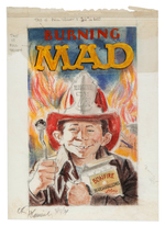 NORMAN MINGO "BURNING MAD" PRELIMINARY COVER ORIGINAL ART.