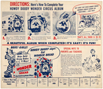 "HOWDY DOODY WONDER CIRCUS ALBUM" COMPLETE PREMIUM & UNUSED SHEET.