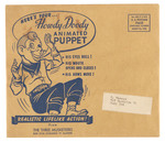 "HOWDY DOODY ANIMATED PUPPET" & "POLL PARROT'S CLARABELL TUK A TAB MASK" PREMIUM PAIR.