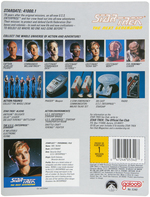 STAR TREK TNG GALOOB UNUSED PROOF CARD FOR TASHA YAR AND CARDED FIGURE.