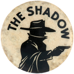 "THE SHADOW" SECRET SOCIETY 'MAGIC' GLOW-IN-THE-DARK MEMBER'S BUTTON & CARD.