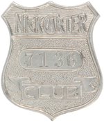 "NICK CARTER CLUB" MEMBERSHIP CARD, BADGE & RARE ENVELOPE.