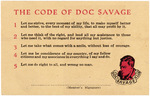 "DOC SAVAGE CLUB" STUD & CARD.