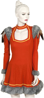 CAROL BURNETT SCREEN-WORN "THE CAROL BURNETT SHOW" DRESS.