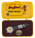 "MARY MARVEL" WATCH IN RARE PLASTIC CASE.