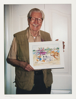 CARL BARKS SIGNED "HELP! HELP! OUR UNCA DONALD IS NUMBER TWO IN A FOOD CHAIN" DONALD DUCK PRINT.