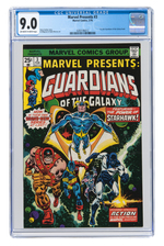 MARVEL PRESENTS #3 CGC GRADED AND #4-12 RAW "GUARDIANS OF THE GALAXY" RUN.