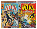 NOVA #1 CGC GRADED AND #2-21, 23-25 RAW NEAR COMPLETE RUN.