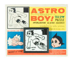 "ASTRO BOY" SLIDING TILE PUZZLE ON STORE CARD.