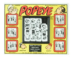 "POPEYE" SLIDING TILE PUZZLE ON STORE CARD.