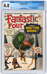 "FANTASTIC FOUR" #5 JULY 1962 CGC 4.0 VG (FIRST DOCTOR DOOM).