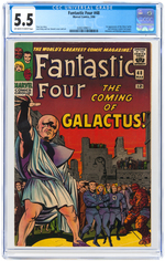 "FANTASTIC FOUR" #48 MARCH 1966 CGC 5.5 FINE- (FIRST SILVER SURFER & GALACTUS).