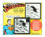 "SUPERMAN" SLIDING TILE PUZZLE ON STORE CARD.