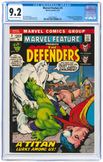 "MARVEL FEATURE" #1-3 CGC TRIO.