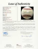 LEO DUROCHER SINGLE-SIGNED BASEBALL.