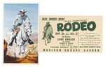 LONE RANGER 1951 MADISON SQUARE GARDEN PERSONAL APPEARANCE EPHEMERA LOT.