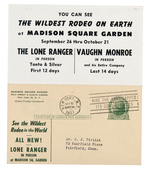 LONE RANGER 1951 MADISON SQUARE GARDEN PERSONAL APPEARANCE EPHEMERA LOT.