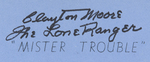 FRAN STRIKER'S PERSONAL LONE RANGER SCRIPT SIGNED BY CLAYTON MOORE.