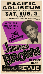 JAMES BROWN 1968 CONCERT POSTER.