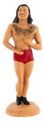 PROFESSIONAL WRESTLER "BARON MICHELE LEON" PLASTER STATUE.