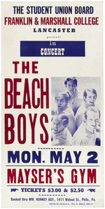 THE BEACH BOYS 1966 CONCERT POSTER.