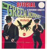 "THE GREEN HORNET RING" FLICKER/FLASHER NEAR FULL DISPLAY BOX.