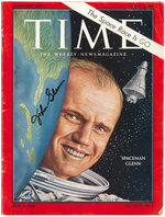 JOHN GLENN SIGNED "TIME" MAGAZINE.