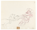 PLUTO & MINNIE MOUSE "PLUTO'S SWEATER" ORIGINAL PRODUCTION DRAWING.