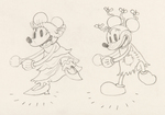 MICKEY & MINNIE MOUSE "MICKEY'S MELLERDRAMMER" ORIGINAL PRODUCTION DRAWING.