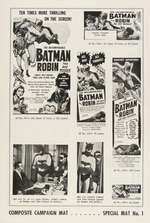 "BATMAN AND ROBIN" MOVIE SERIAL PRESSBOOK LOT.