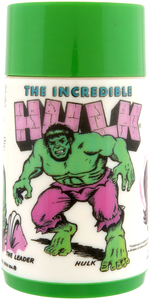 "THE INCREDIBLE HULK" UNUSED METAL LUNCHBOX WITH THERMOS.