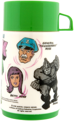 "THE INCREDIBLE HULK" UNUSED METAL LUNCHBOX WITH THERMOS.