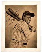 MRS. BABE RUTH SIGNATURE TO BISHOP SHEEN ON RUTH IMAGE PLUS TWO PAPERS.