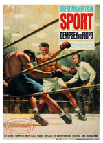 "AURORA GREAT MOMENTS IN SPORT - DEMPSEY VS FIRPO" FACTORY SEALED BOXED MODEL KIT.