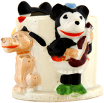 "MICKEY MOUSE - PLUTO THE PUP - MINNIE MOUSE" CHINA ASHTRAY.