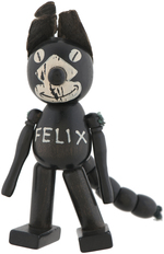 "FELIX" THE CAT SMALL CZECHOSLOVAKIAN WOOD-JOINTED FIGURE.