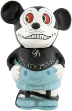 "MICKEY MOUSE" UNUSUAL FIGURAL CHINA CONTAINER.