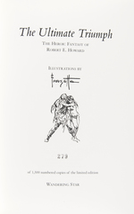 "THE ULTIMATE TRIUMPH - THE HEROIC FANTASY OF ROBERT E. HOWARD" & CONAN LP PAIR.