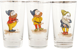 SEVEN DWARFS RISQUE GLASSES NEAR SET.