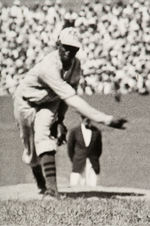 NEGRO LEAGUE EAST-WEST 1943 ALL-STAR GAME OVERSIZED PHOTO WITH SATCHEL PAIGE.