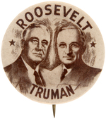 HIGH GRADE "ROOSEVELT/TRUMAN" JUGATE BUTTON HAKE #19.