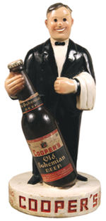 LARGE COOPER'S BEER WAITER FIGURE.