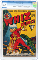 "WHIZ COMICS" #25 DECEMBER 1941 CGC 5.5 FINE- (FIRST CAPTAIN MARVEL JR.).