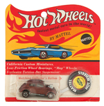 "HOT WHEELS CUSTOM VOLKSWAGEN" ON CARD - BROWN.