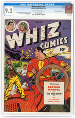 "WHIZ COMICS" #74 MAY 1946 CGC 9.2 NM- CROWLEY FILE COPY.