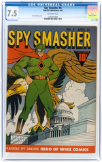 "SPY SMASHER COMICS" #4 APRIL 1942 CGC 7.5 VF-.