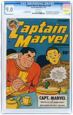 "CAPTAIN MARVEL ADVENTURES" #29 NOVEMBER 1943 CGC 9.0 VF/NM.