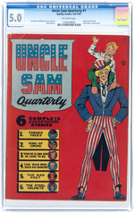 "UNCLE SAM QUARTERLY" #1 FALL 1941 CGC 5.0 VG/FINE.