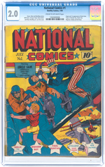 "NATIONAL COMICS" #1 JULY 1940 CGC 2.0 GOOD (FIRST UNCLE SAM).